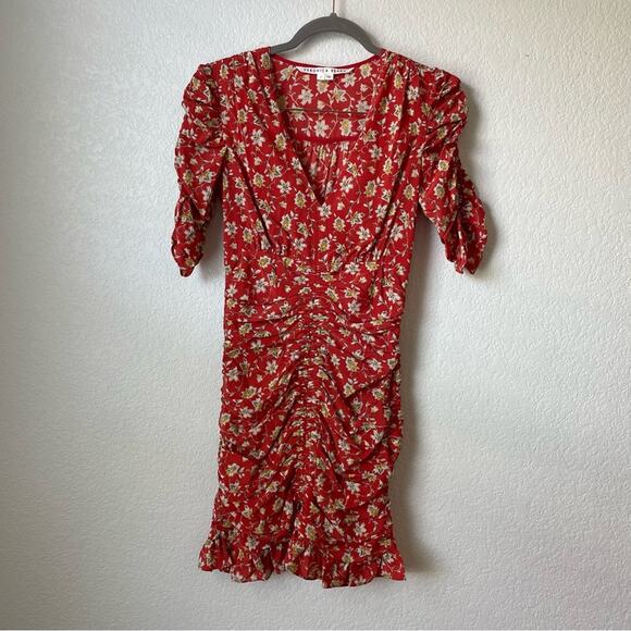 Veronica Beard Red Floral Josephine Dress - Picture 4 of 8